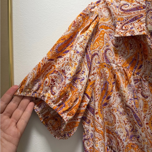 SHEIN Boho Paisley Babydoll Tiered Dress - Picture 3 of 7